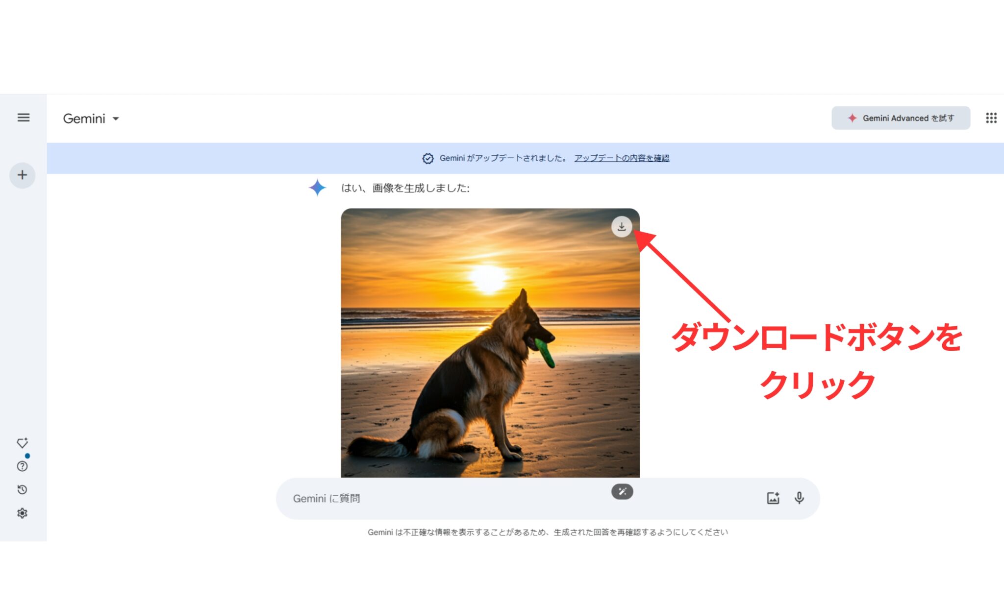 Google Geminiを使ってImagen3で画像を生成する具体的な手順５